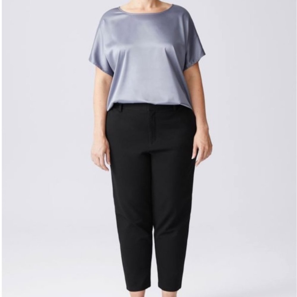 Universal Standard Vienna Dolman Sleeve Tee Glossy Lavender Grey Size 14/16